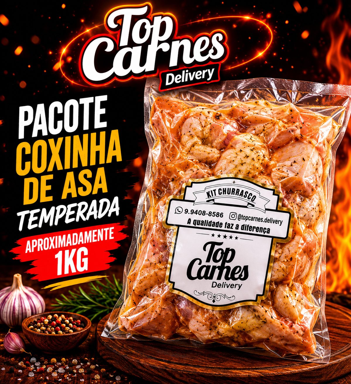 Coxinha de asa Temperada aprx.. 1KL