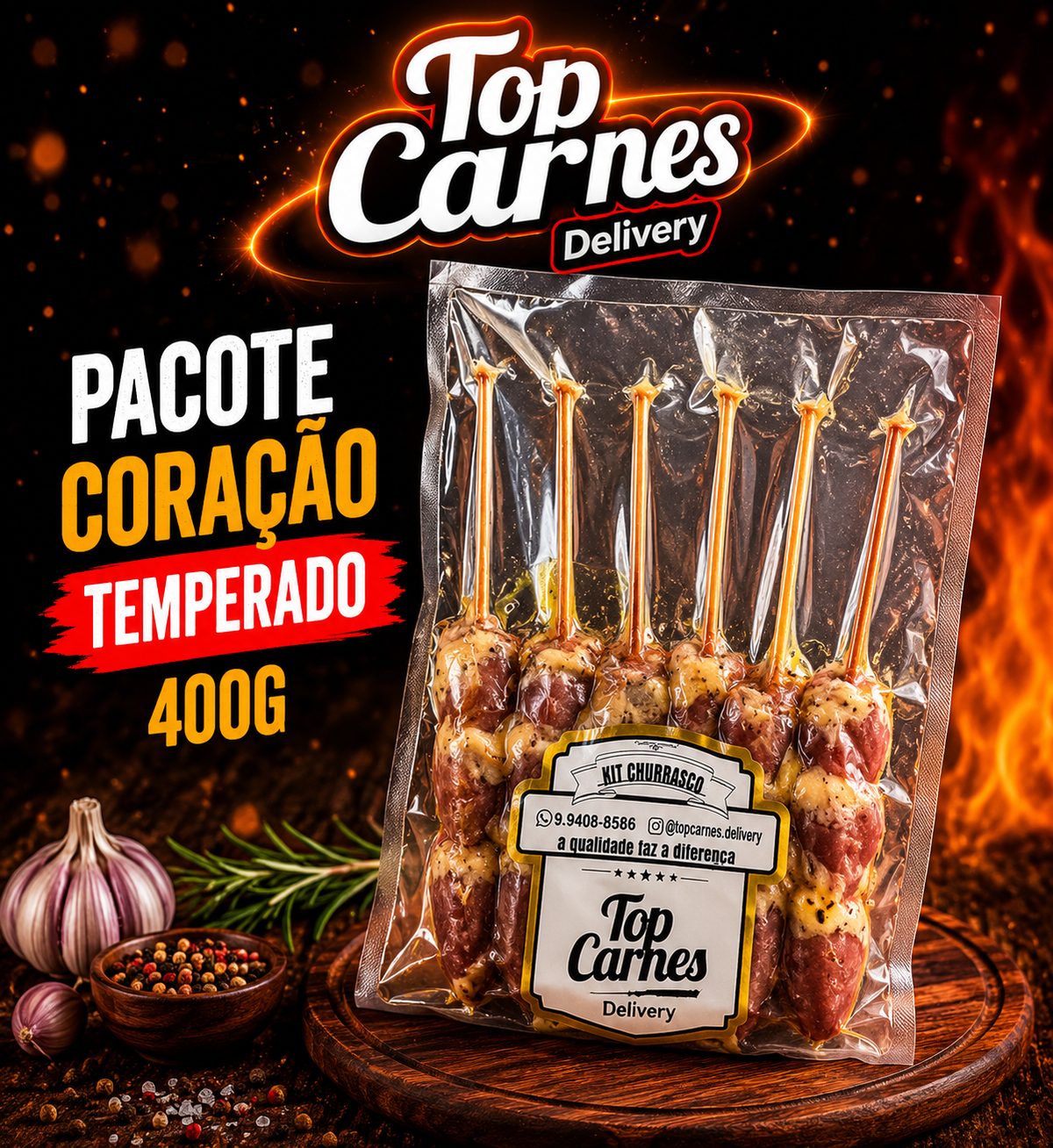 Coração Temperado aprx.. 400g