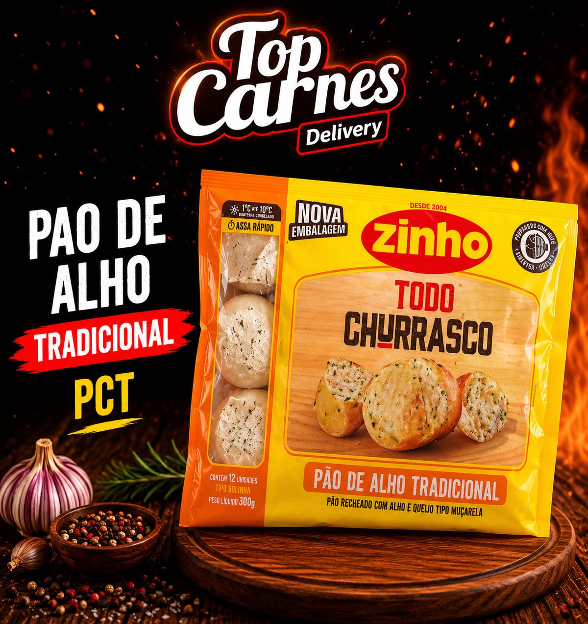 Pao de alho tradicional pct